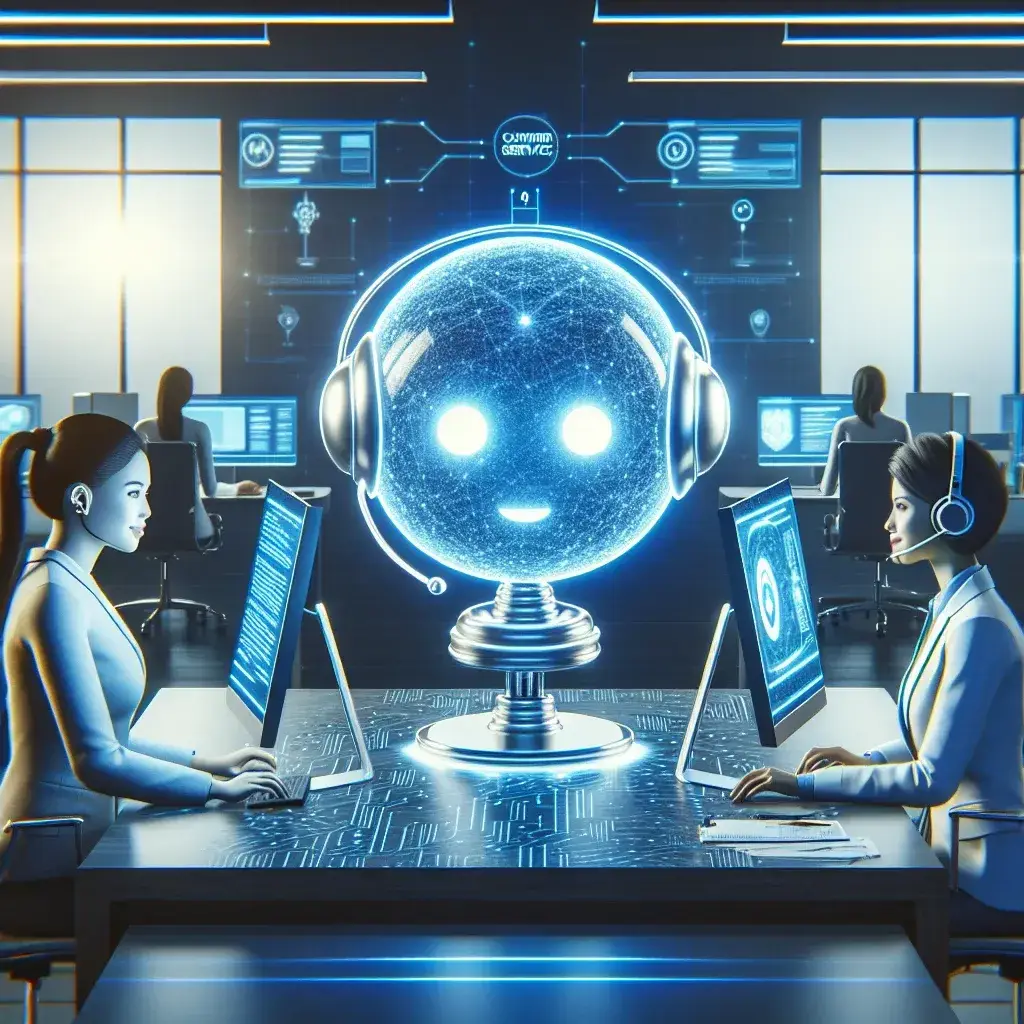 "Chatbot para atendimento ao cliente em ação, demonstrando interação eficaz com usuários em uma interface digital moderna. Dicas para escolher o melhor chatbot destacadas no artigo 'Chatbots para Atendimento ao Cliente: Como Escolher o Melhor'."