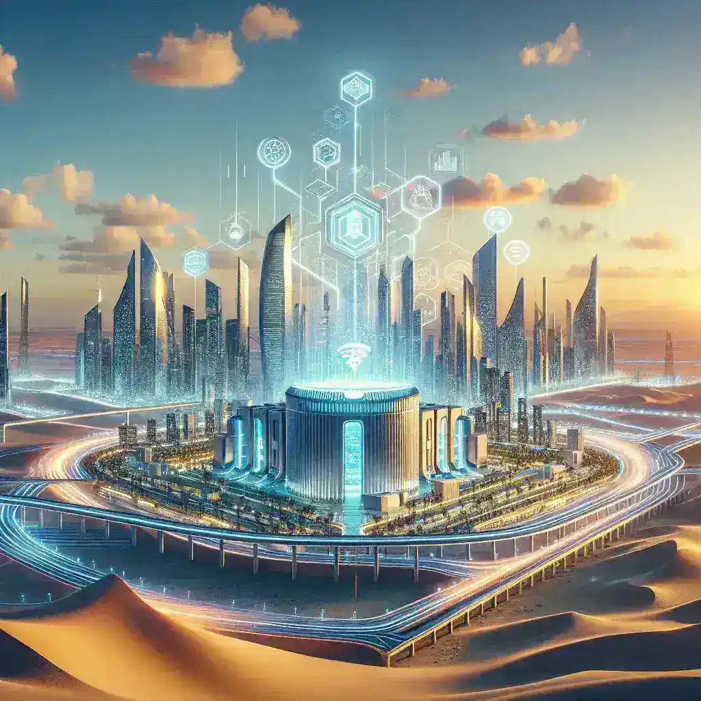 "Data Center de IA Stargate inaugurado nos Emirados Árabes Unidos em 2026, apresentando tecnologia avançada e infraestrutura moderna para impulsionar inovações em inteligência artificial."